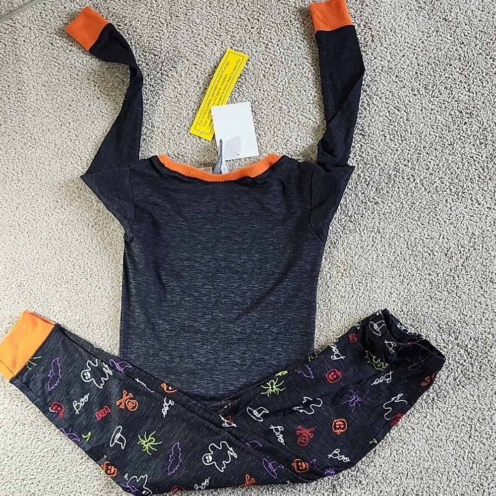 Little Monster Kids Pajama Set - Black and Orange - Picture 3 of 3
